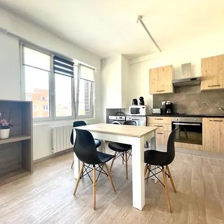 Magnifique Appartement, Hyper Centre De Dunkerque, Proche De La Gare Et Du Port, Ultra Equipe, Avec Balcon. Lägenhet *